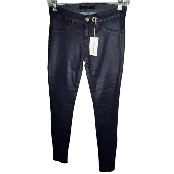 J Brand Navy Waxed‎ Jeans Leggings nwt - Picture 1 of 8